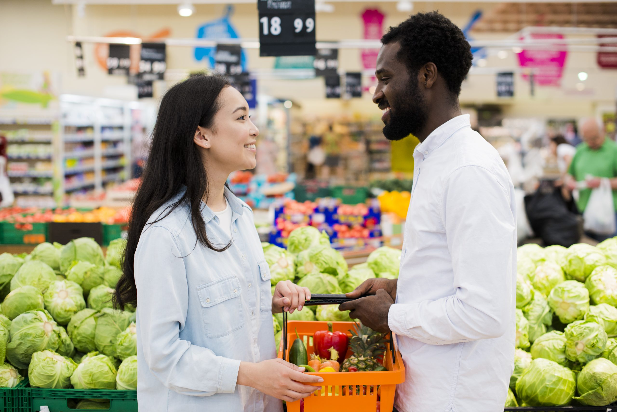 Cesta de mercado: a comodidade para compras rápidas